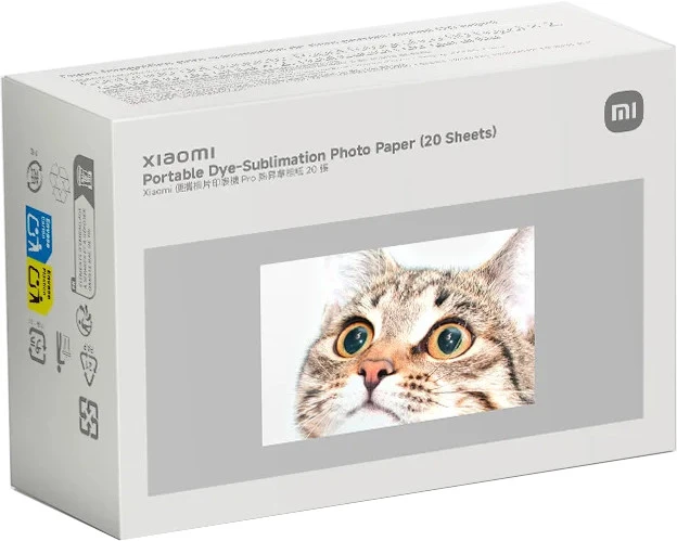 „Xiaomi“ nešiojamas dažų sublimacijos fotopopierius (20 lapų) | 2x3 colių