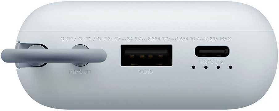 Išorinė baterija Xiaomi Power Bank 10000mAh (su integruotu kabeliu), mėlynos spalvos