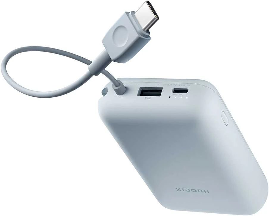 Išorinė baterija Xiaomi Power Bank 10000mAh (su integruotu kabeliu), mėlynos spalvos