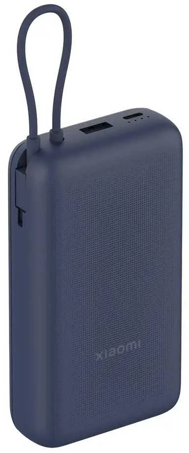 „Xiaomi 33W Power Bank“ (integruotas laidas) | 20000 mAh | USB-C/USB-C laidas/USB-A | Mėlyna