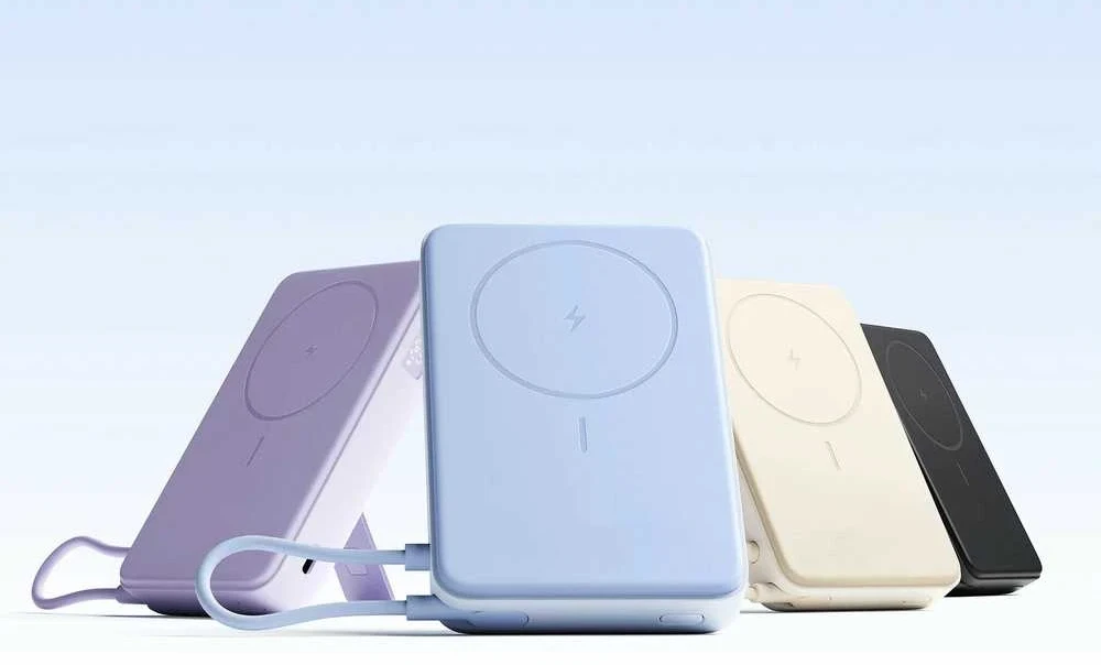 „Xiaomi“ magnetinė išorinė baterija 10000 su įmontuota | 10000 mAh | rusvai geltona