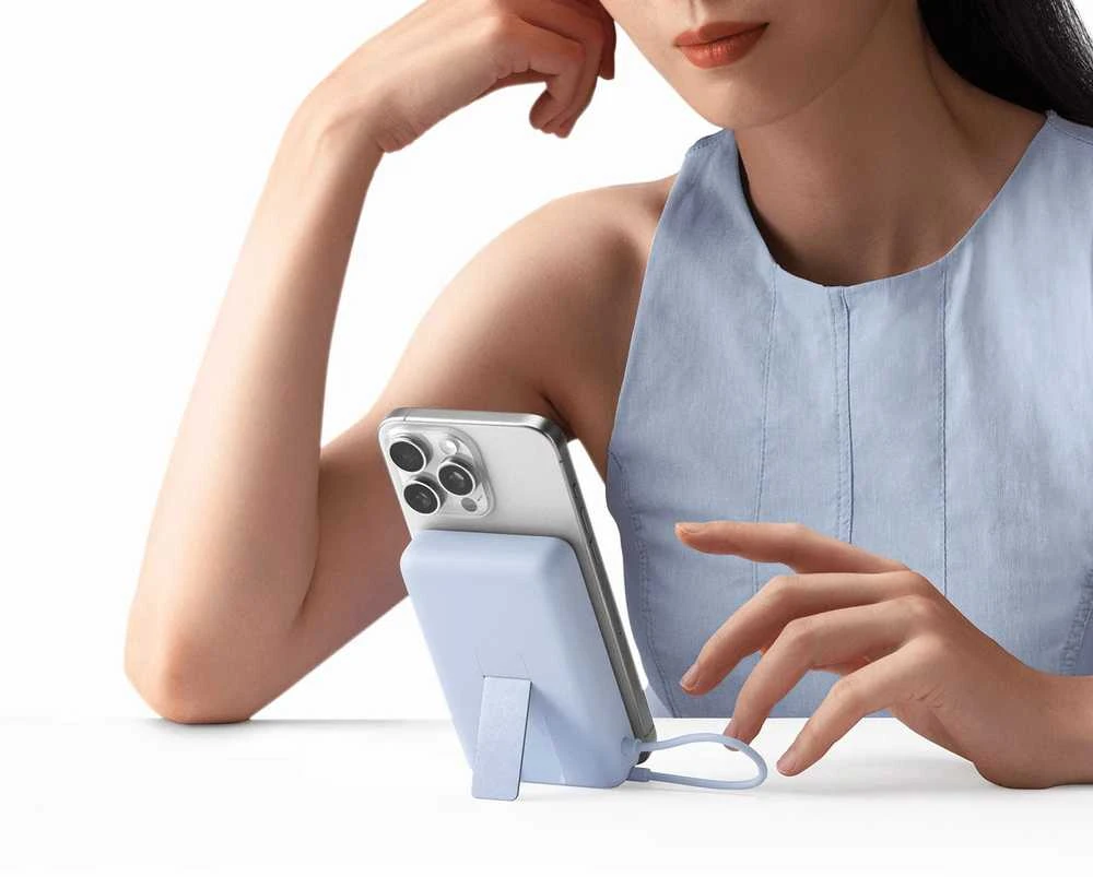 „Xiaomi“ magnetinė išorinė baterija 10000 su įmontuota | 10000 mAh | Mėlyna
