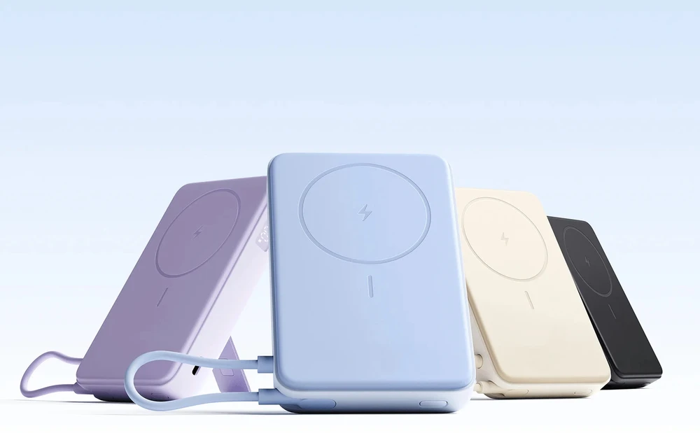 „Xiaomi“ magnetinė išorinė baterija 10000 su įmontuota | 10000 mAh | rusvai geltona