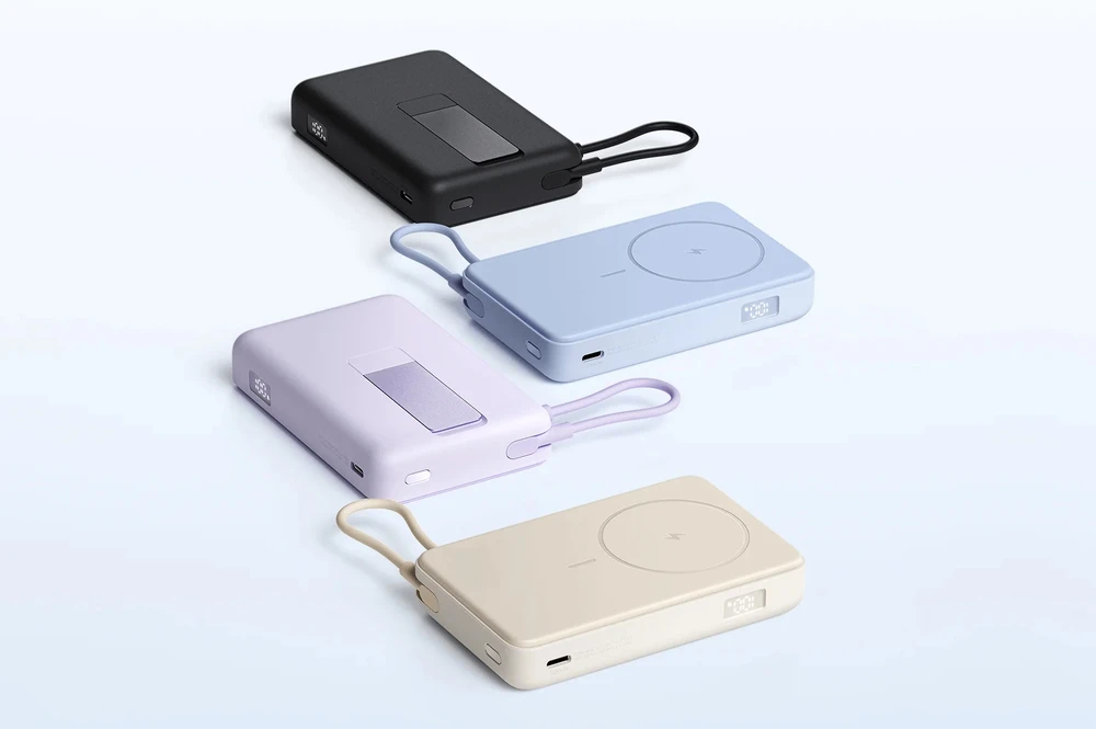 „Xiaomi“ magnetinė išorinė baterija 10000 su įmontuota | 10000 mAh | Violetinė