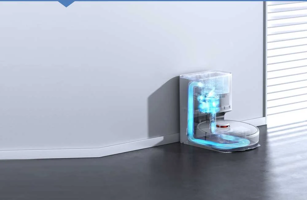 Dulkių siurblys - robotas  Xiaomi Robot Vacuum X10 EU su automatine dulkių išsiurbimo stotele