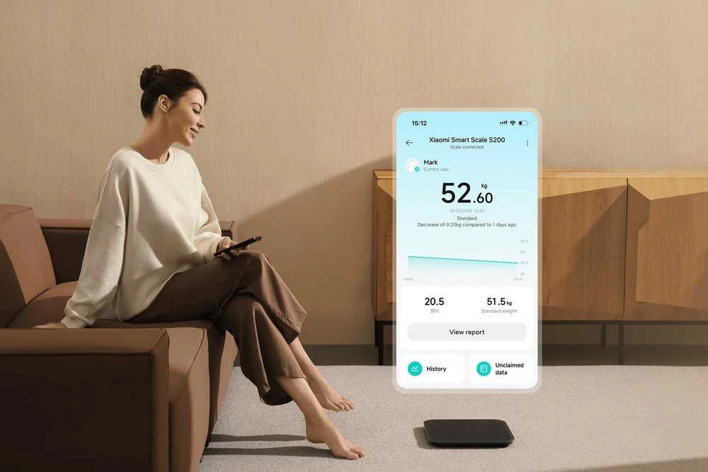 Išmaniosios svarstyklės Xiaomi Mi Smart Scale S200, Mėlynos