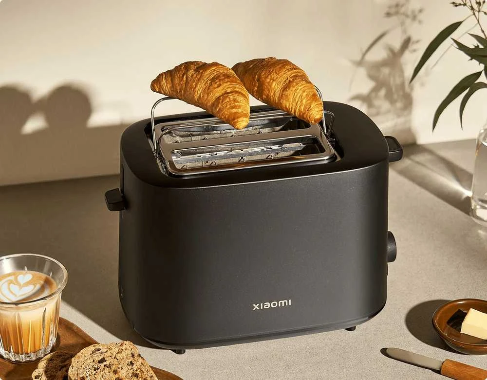 Skrudintuvas Xiaomi Toaster EU  | Galia 780–930 W | Lizdų skaičius 2 | Korpuso medžiaga - plastikas | Juodas