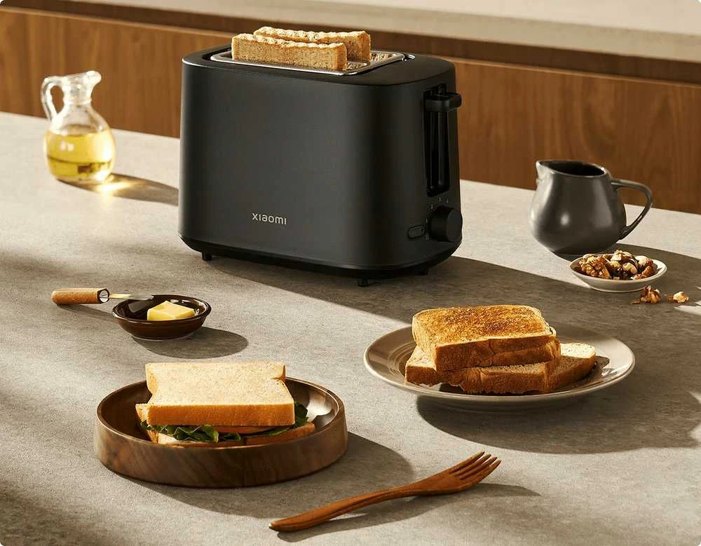 Skrudintuvas Xiaomi Toaster EU  | Galia 780–930 W | Lizdų skaičius 2 | Korpuso medžiaga - plastikas | Juodas