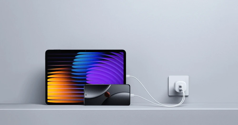 Xiaomi MDY-19-EG 2xUSB-C 45W Nano Turbo Travel Charger Baltas