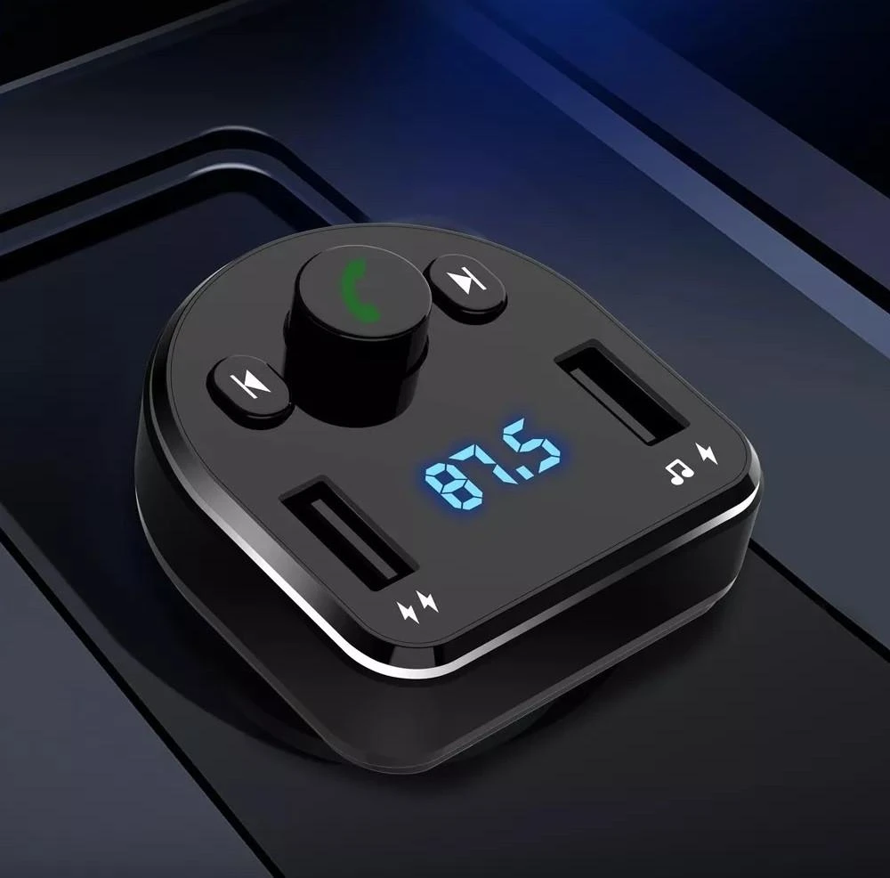 XO FM moduliatorius BCC01 Bluetooth MP3 automobilinis įkroviklis 15W juodos spalvos