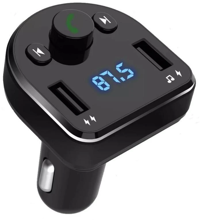 XO FM moduliatorius BCC01 Bluetooth MP3 automobilinis įkroviklis 15W juodos spalvos