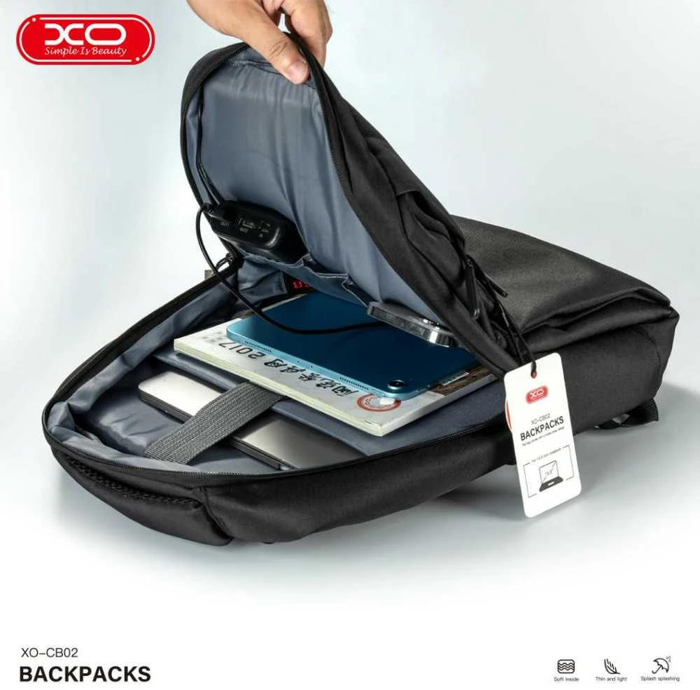 XO nešiojamojo kompiuterio kuprinė CB02 15.6” juoda