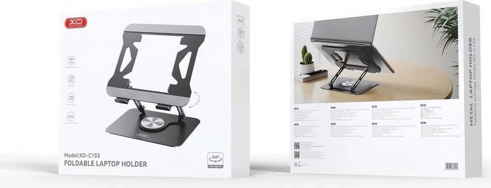 XO holder stand C153 juodos spalvos for laptop max 17,3"