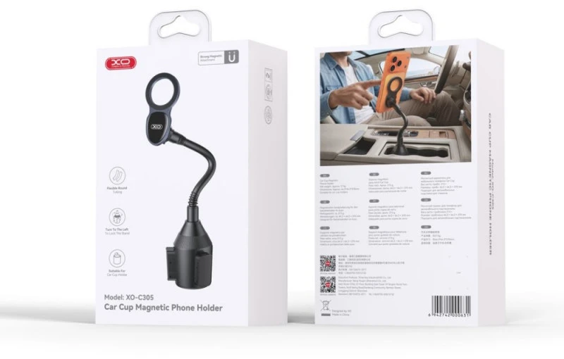 XO automobilinis laikiklis C305 juodas puodelio laikikliui, skirtas MagSafe