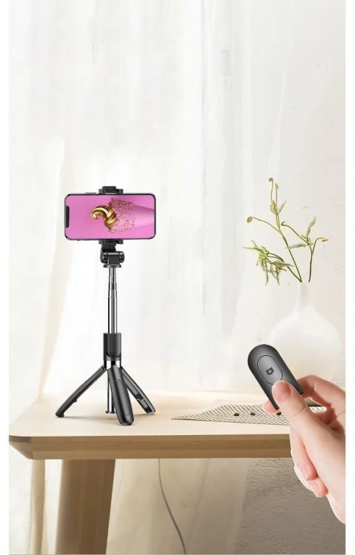 Asmenukių lazda XO SS08 Tripod Bluetooth juoda