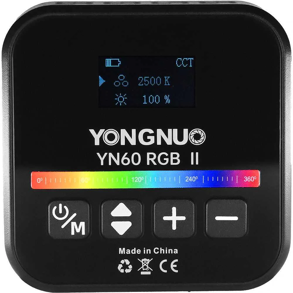 LED Šviestuvas Yongnuo YN60 RGB II WB (2500 K - 9900 K) (Juodas)