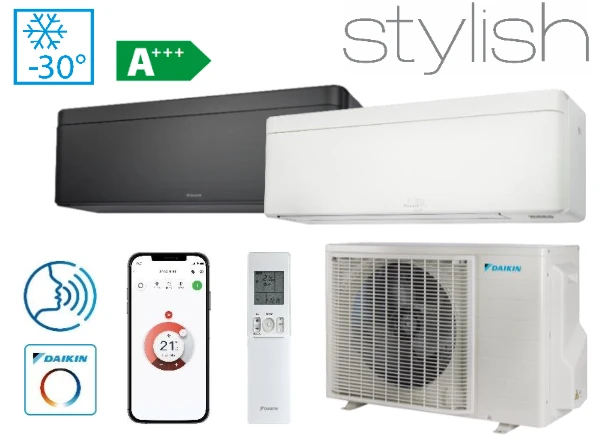 DAIKIN šilumos siurblys Stylish Nordic 3.0/3.2 kW, FTXTA30CW-RXTA30C (balta)