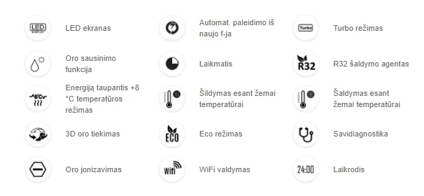 Sieninis oro kondicionierius AlpicAir AWI/O-71HRDC1C 8.9/9.5 kW aprašymas - Prekės nuotrauka