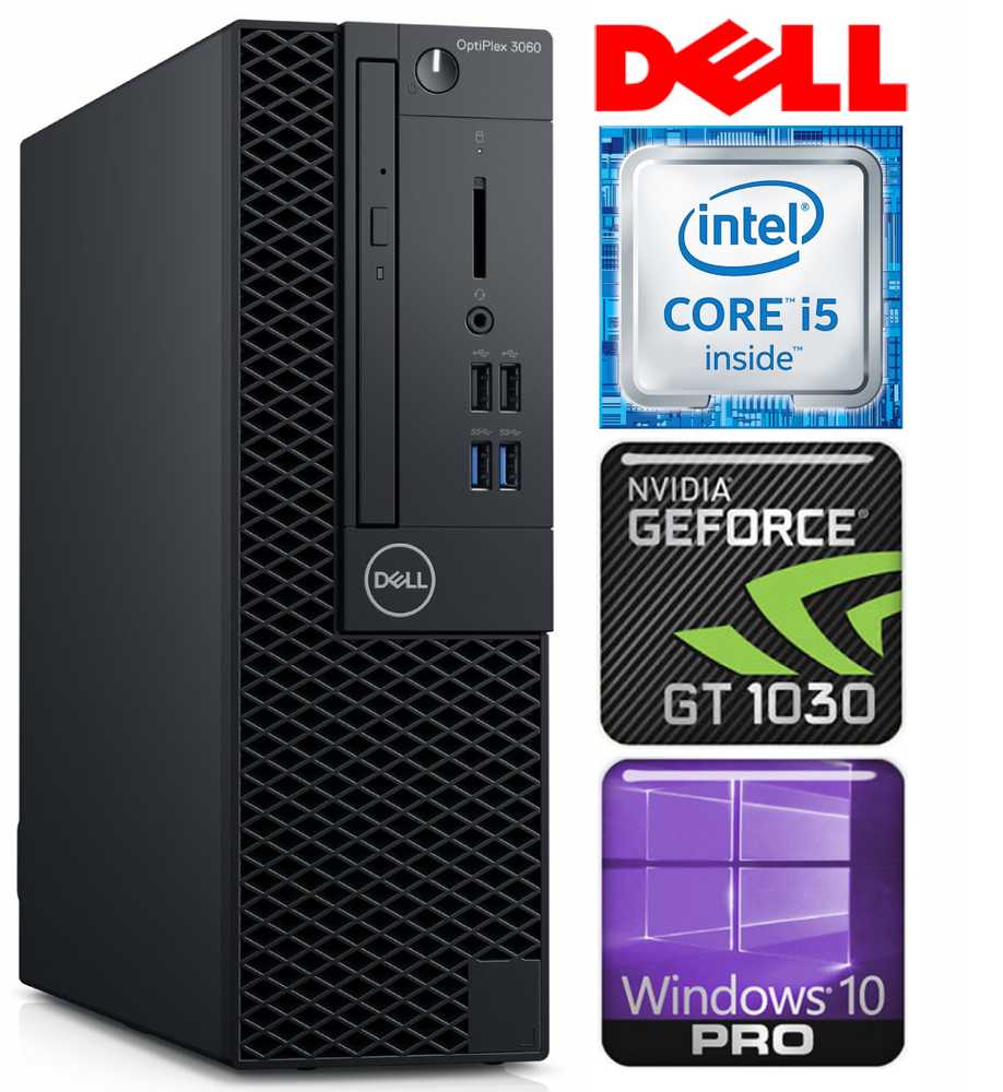 DELL 3060 SFF i5-8400 8GB 1TB SSD M.2 NVME+2TB GT1030 2GB DVD