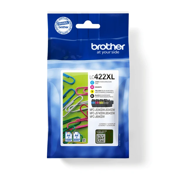 BROTHER LC422XL HY VAL BP INK&DR SEC TAG(BH19MB)