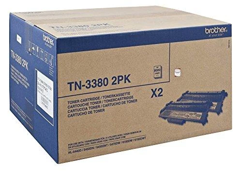 Brother TN-3380 Dviguba pakuotė (TN3380TWIN), juoda kasetė