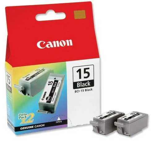 Canon BCI-15BK ink cartridge twinpack, juodas