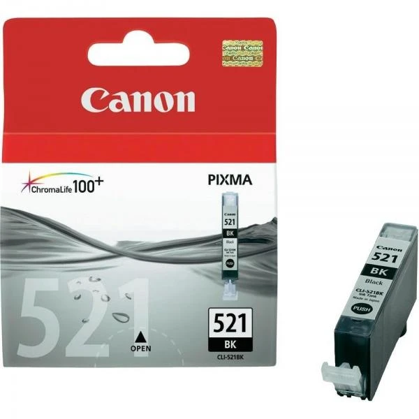 Canon CLI-521Bk ink cartridge, juodas