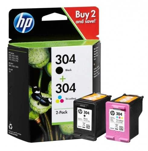 Hewlett Packard (HP) HP 304 2 vnt. Juodas/Tri-color Original Ink Cartridges