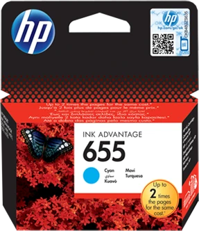 Hewlett Packard (HP) HP No.655 (CZ110AE), žydra kasetė