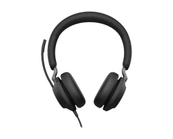 Jabra Evolve2 40 MS Stereo ausinės, Su laidu, Juodos