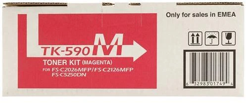 Dažomieji milteliai KYOCERA TK-590M, Raudona