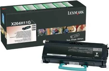 Lexmark X264H31G Toneris Cartridge, Juodas, 9000 pages