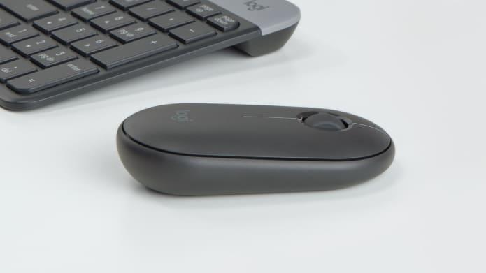 Minimalistinė moderni ir tyli belaidė pelė Logitech Pebble M350, Grafito spalvos