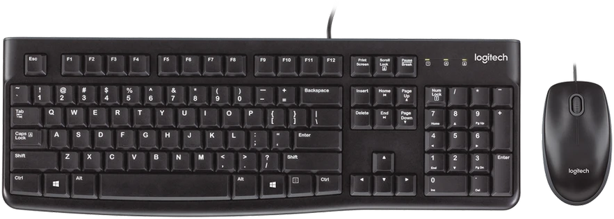 Laidinis klaviatūros ir pelės komplektas Logitech MK120, International išdėstymas