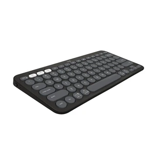 Belaidė klaviatūra Logitech PEBBLE KEYS 2 K380S, Grafito spalvos, Išdėstymas: US tarptautinis (Qwerty)