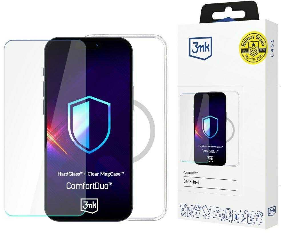 3MK „ComfortDuo Clear MagCase“ rinkinys, skirtas „Apple iPhone 17“