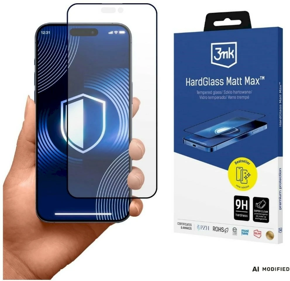 3mk HardGlass Matt Max Tempered Glass for iPhone 18 Pro Max