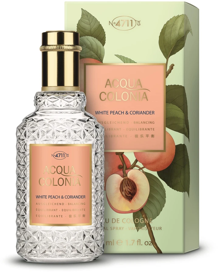 Odekolonas 4711 Acqua Colonia Baltas Peach And Coriander Eau De Cologne Purškiklis 170ml