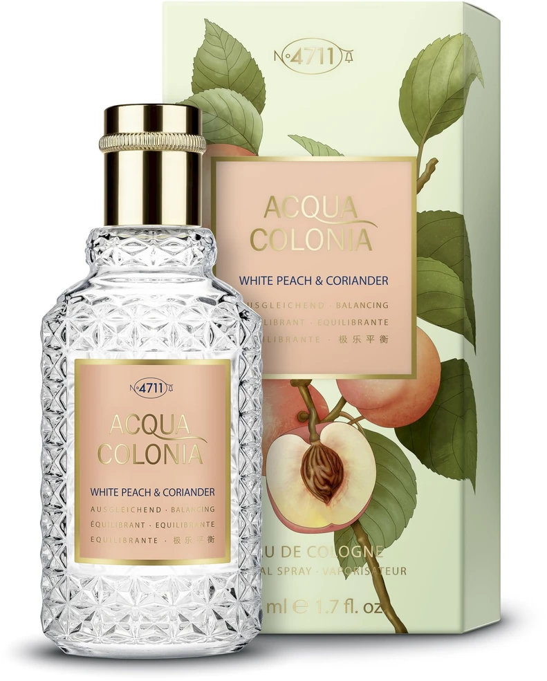 Odekolonas 4711 Acqua Colonia Baltas Peach - Coriander Eau De Cologne Purškiklis 50ml