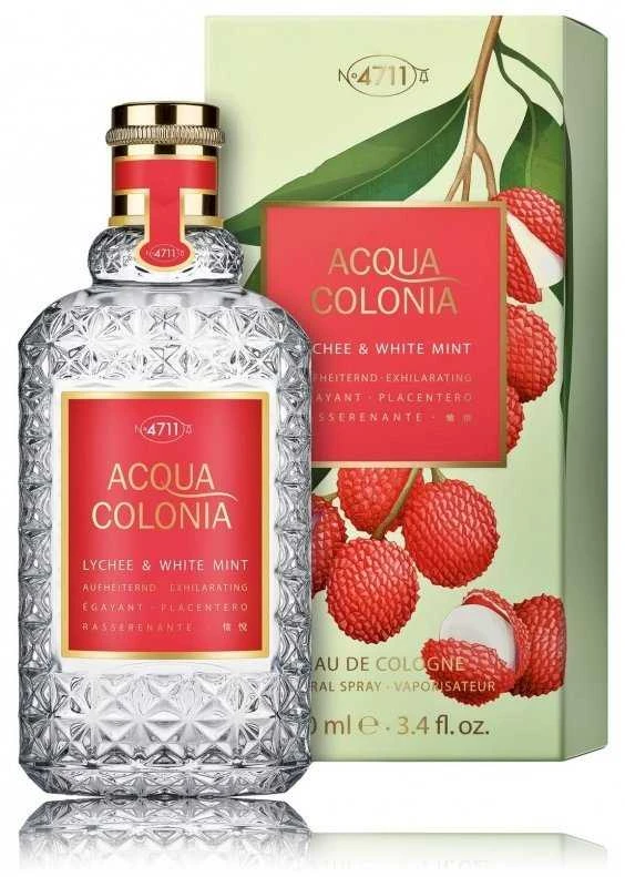 4711 Acqua Colonia Lychee & Baltas Mint EDC odekolonas unisex, 100 ml