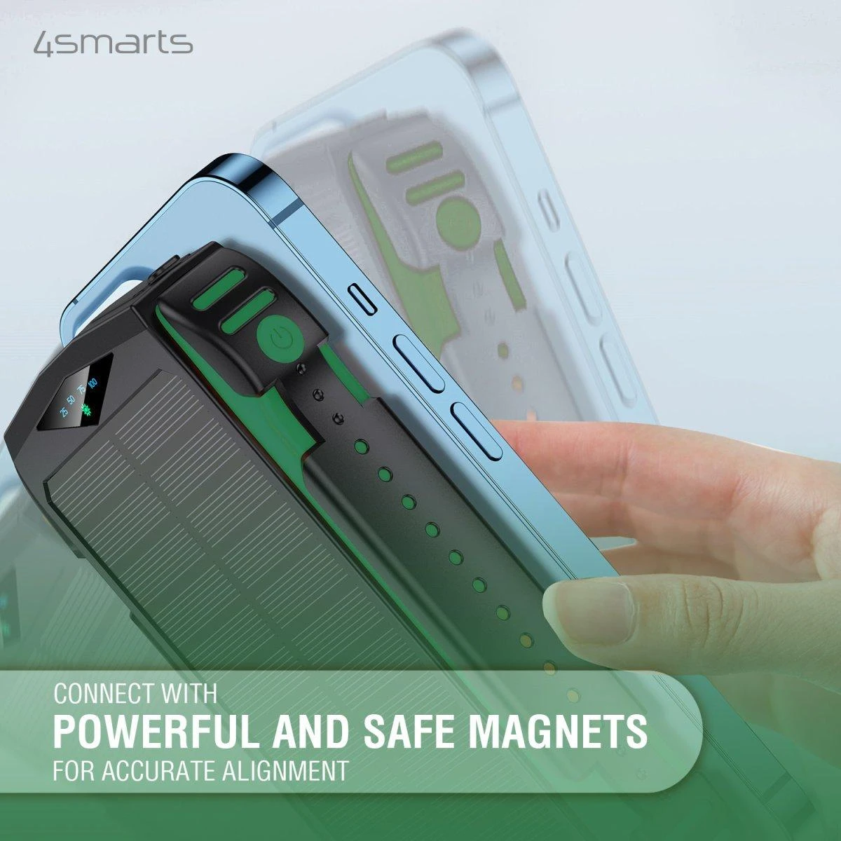 4Smarts Solar Power Bank Rugged TitanPack UltiMag 20000mAh Žalias ( Žalias)