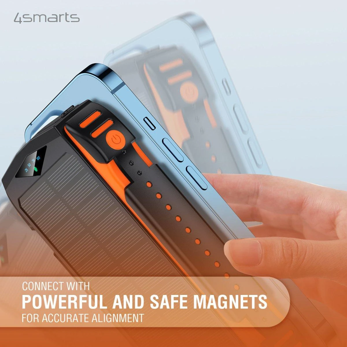 4Smarts Solar Power Bank Rugged TitanPack UltiMag 20000mAh juodas (juodas)