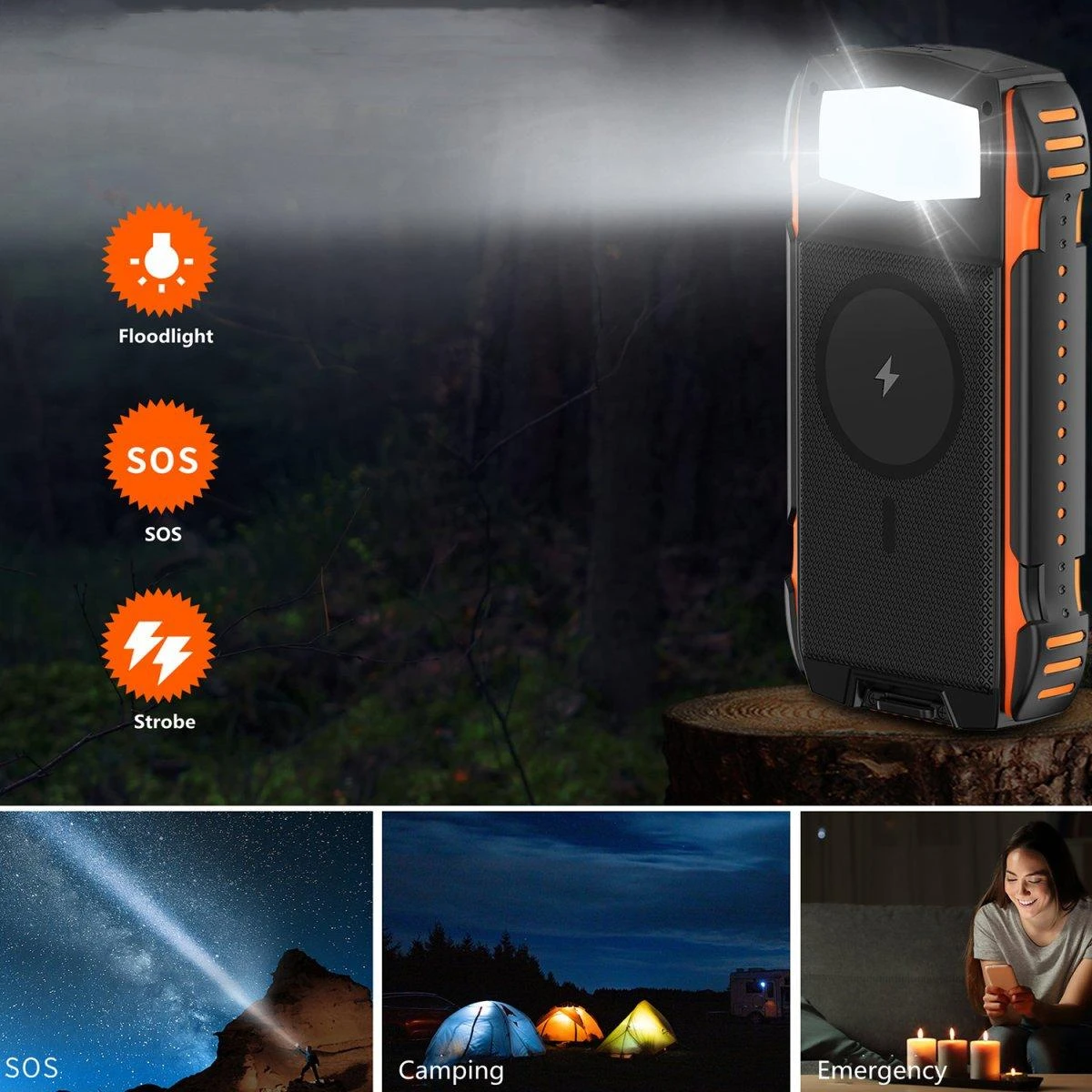 4Smarts Solar Power Bank Rugged TitanPack UltiMag 20000mAh juodas (juodas)