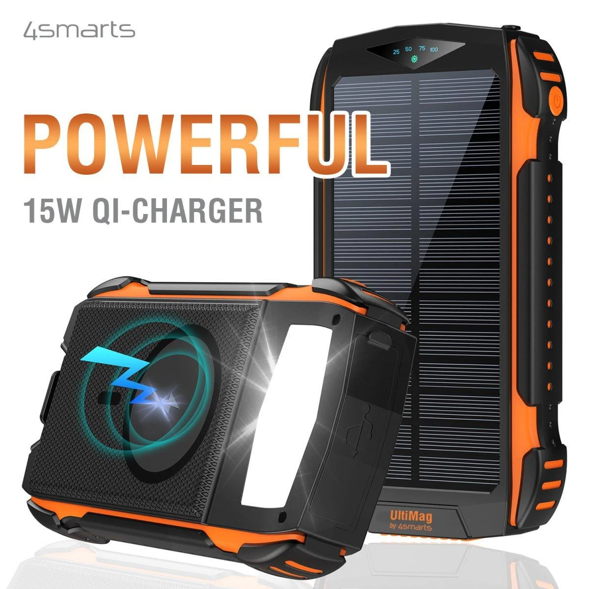 4Smarts Solar Power Bank Rugged TitanPack UltiMag 20000mAh juodas (juodas)