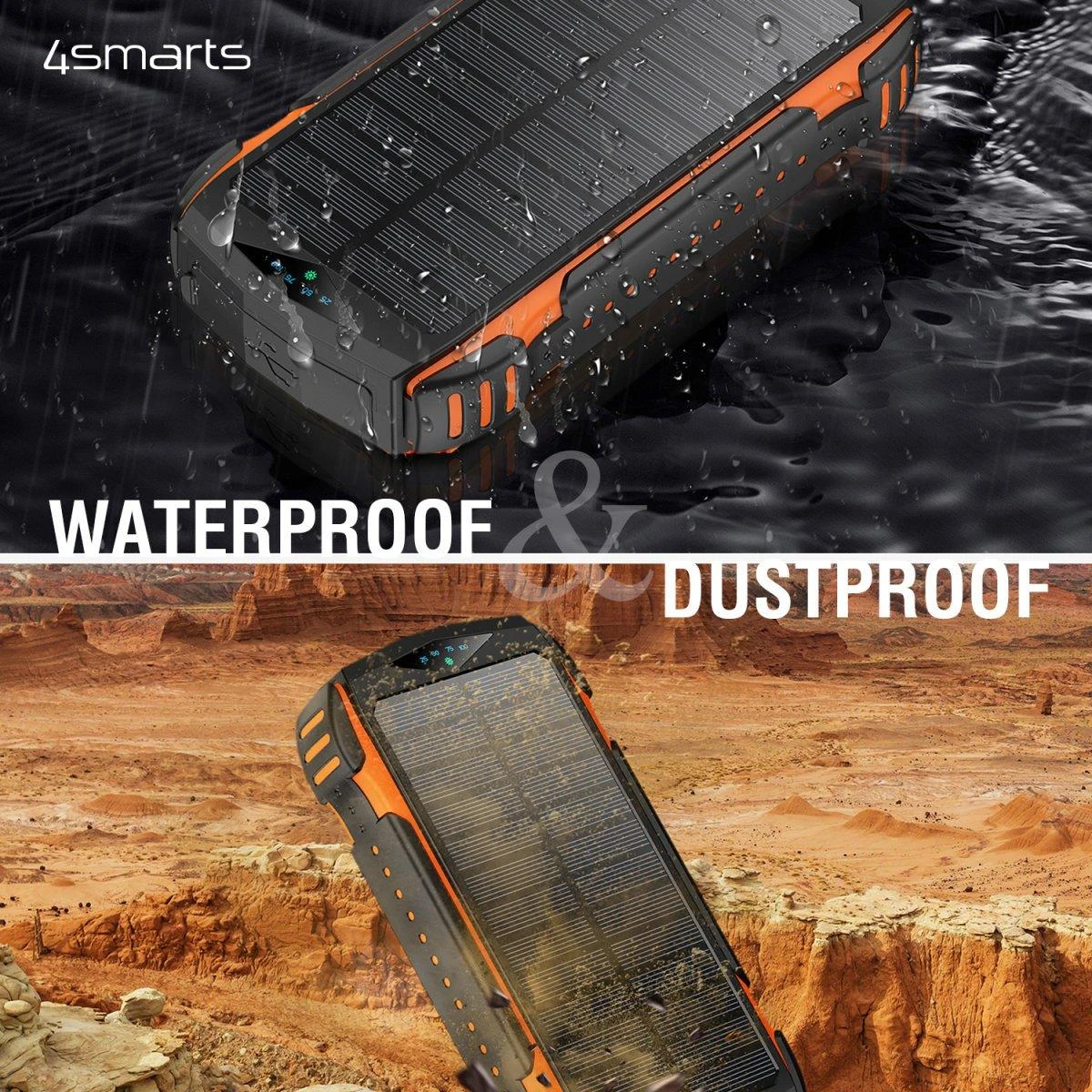 4Smarts Solar Power Bank Rugged TitanPack UltiMag 20000mAh juodas (juodas)