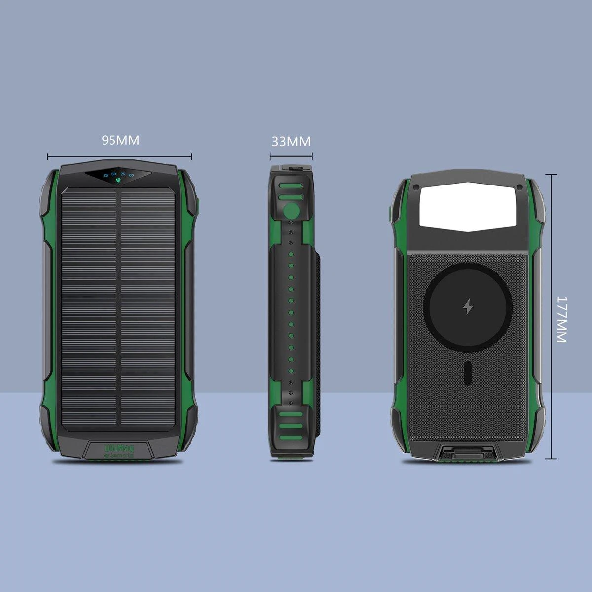 4Smarts Solar Power Bank Rugged TitanPack UltiMag 20000mAh Žalias ( Žalias)