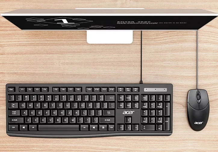 Klaviatūra ir pelė Acer OAK040 su laidu USB ENG