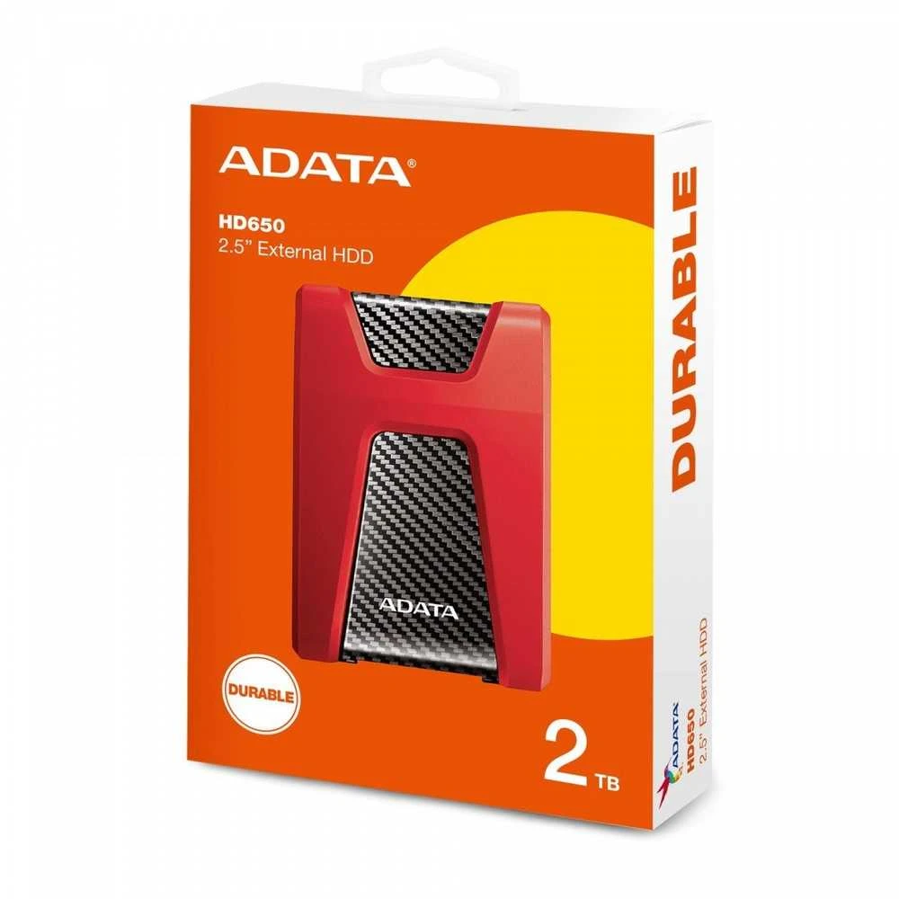Išorinis kietasis diskas Adata HD650 2TB 2.5" Raudonas