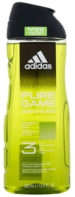 Adidas Pure Game Dušo želė 3-In-1 Dušo želė vyrams, 400 ml