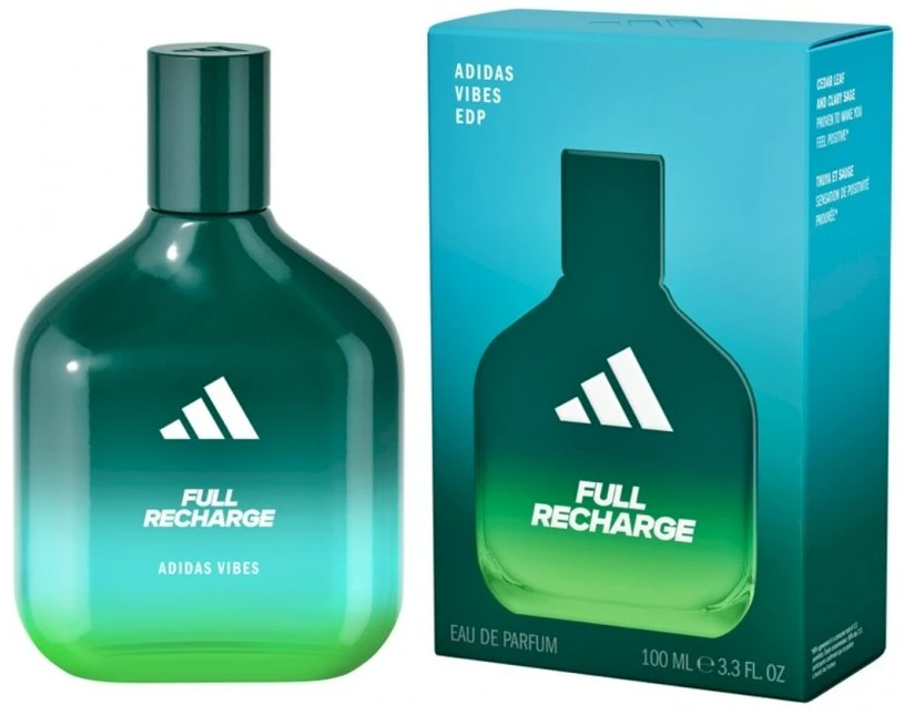 Adidas Vibes Full Recharge EDP parfumuotas vanduo unisex, 100 ml